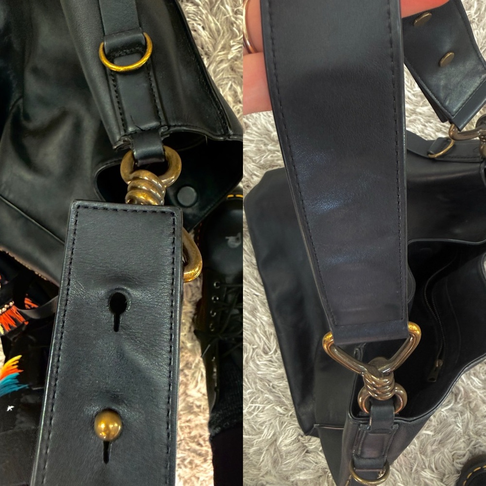 All Saints Nina Studded North-South Leather Tote Bag * Rare!* - Picture 16 of 16